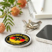 Duitsland Round Emblem Sleutelhanger (Zijkant)