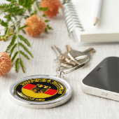 Duitsland Round Emblem Sleutelhanger (Zijkant)