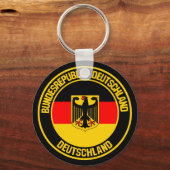 Duitsland Round Emblem Sleutelhanger (Voorkant)