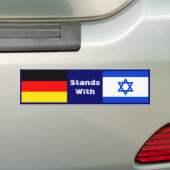 Duitsland staat met Israël Bumpersticker (Op auto)