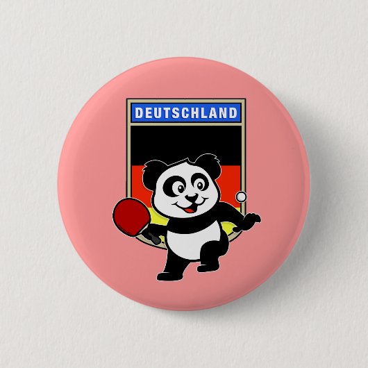 Duitsland Tennis Panda Ronde Button 5,7 Cm (Voorkant)
