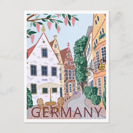 Duitsland Travel Illustration Briefkaart (Voorkant)