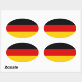 Duitsland Tricolor Ovale Sticker (Vel)