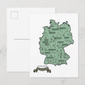 Duitsland Vintage Geïllustreerde kaart (Voorkant / Achterkant)