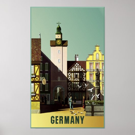 Duitsland. Vintage-poster. Poster (Voorkant)