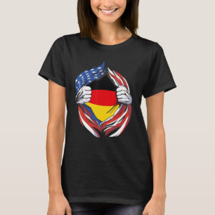 duitsland vlag amerikaans trots op mijn duitse erf t-shirt