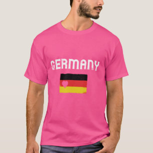 Duitsland Vlag Hart Deutschland Trotse wortels Dui T-shirt