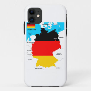 duitsland vlag politieke kaart iPhone 11 hoesje