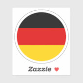 Duitsland Vlag Ronde Sticker (Vel)