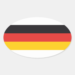 Duitsland Vlag x20 stickers Duitse ovale vlag