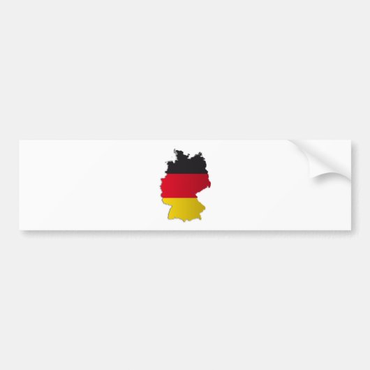 Duitsland - Vlaggenkaart Bumpersticker (Voorkant)