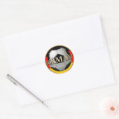 Duitsland Voetbal Ronde Sticker (Envelop)