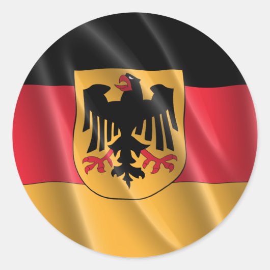 DUITSLAND WAPEN RONDE STICKER (Voorkant)