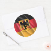 DUITSLAND WAPEN RONDE STICKER (Envelop)