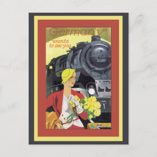 Duitsland wil je  zien briefkaart (Voorkant)