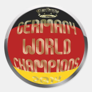 Duitsland World Champions 2014 Soccer Ronde Sticker
