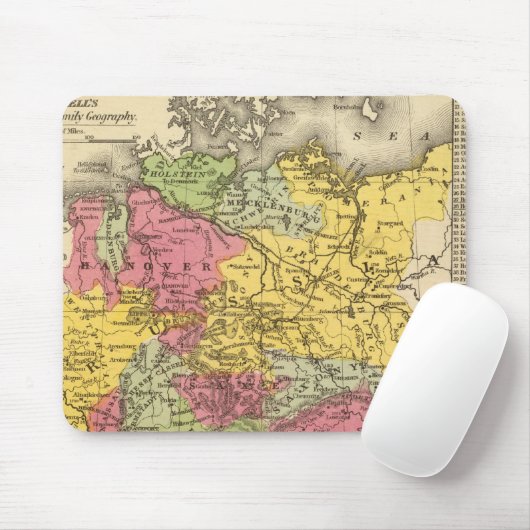 Duitsland, Zwitserland en Noord-Italië Muismat (Met muis)