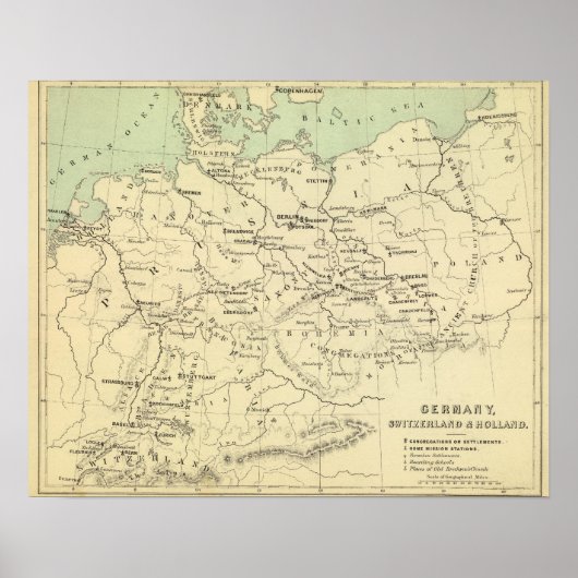 Duitsland, Zwitserland, Nederland Poster (Voorkant)