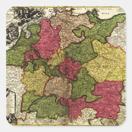 DuitslandPanoramaDuitsland Vierkante Sticker (Voorkant)