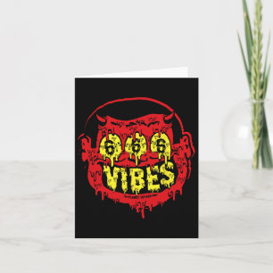 Duivel 666 Vibes - Retro Stijl 666 Grappige Boze H Kaart