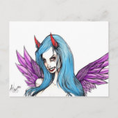 Duivel blik in haar oog briefkaart (Voorkant)