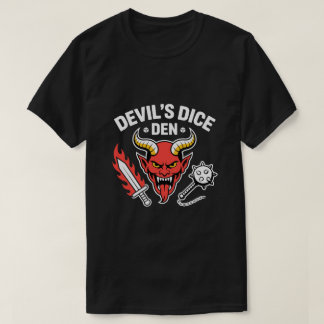 Duivel Dobbelsteen Hol RPG Gamer T‑Shirt – Rode De T-shirt