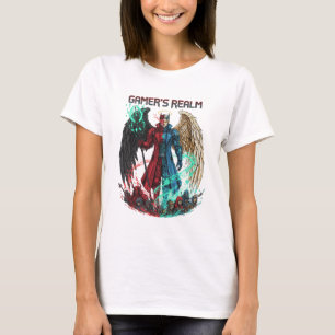 Duivel Engel Gamer Avatar Realm T-shirt
