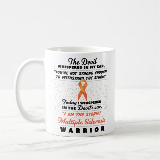 Duivel fluisterde - Multiple Sclerosis Warrior Sup Koffiemok (Links)