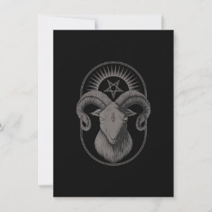 Duivel Geit Pentagram Baphomet Satan Occult Satani Kaart