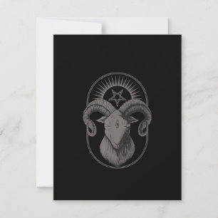 Duivel Geit Pentagram Baphomet Satan Occult Satani Kaart