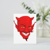 Duivel gezicht briefkaart (Staand voorkant)
