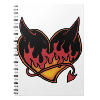 Duivel Hart Spiraal Notebook Notitieboek