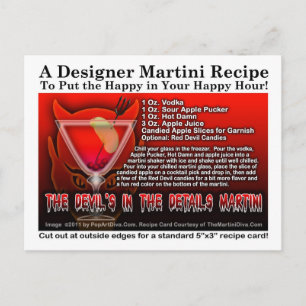 Duivel in de details Halloween Martini Briefkaart