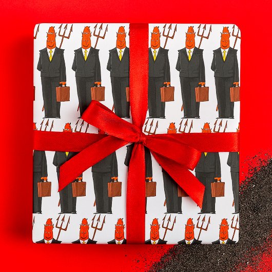 Duivel in een pak cadeaupapier