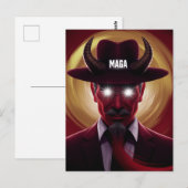 Duivel in een rood Pet Briefkaart (Voorkant / Achterkant)