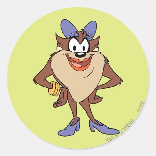 Duivel in Kleur Ronde Sticker (Voorkant)