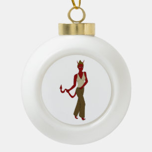 duivel meisje keramische bal ornament