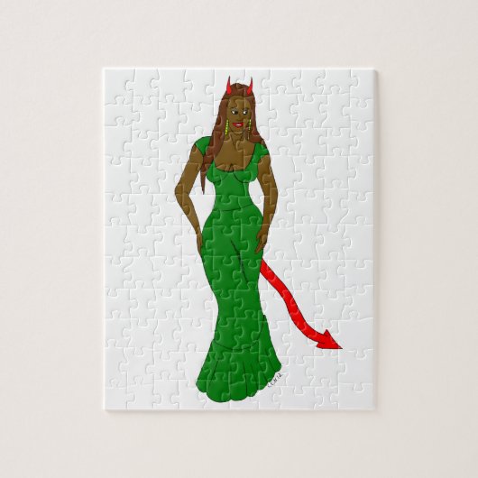 duivel meisje legpuzzel (Verticaal)