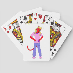 duivel meisje pokerkaarten