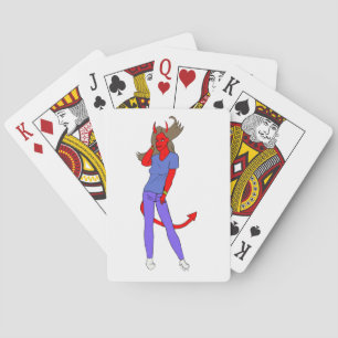 duivel meisje pokerkaarten