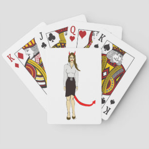 duivel meisje pokerkaarten