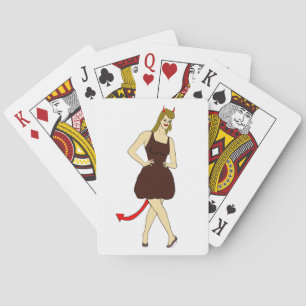 duivel meisje pokerkaarten