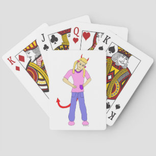 duivel meisje pokerkaarten