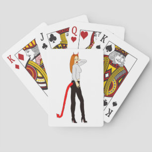 duivel meisje pokerkaarten