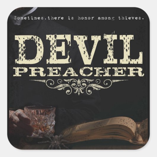Duivel Prediker Vierkante Sticker (Voorkant)