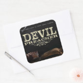 Duivel Prediker Vierkante Sticker (Envelop)