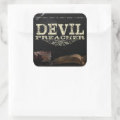 Duivel Prediker Vierkante Sticker (Tas)