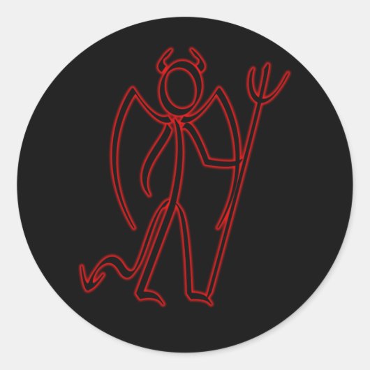Duivel - Stickman Stickers (Voorkant)