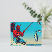 Duivel Vist voor tonijn Briefkaart (Staand voorkant)