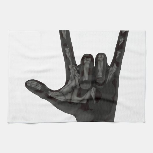 duivelhorens hand theedoek (Horizontaal)